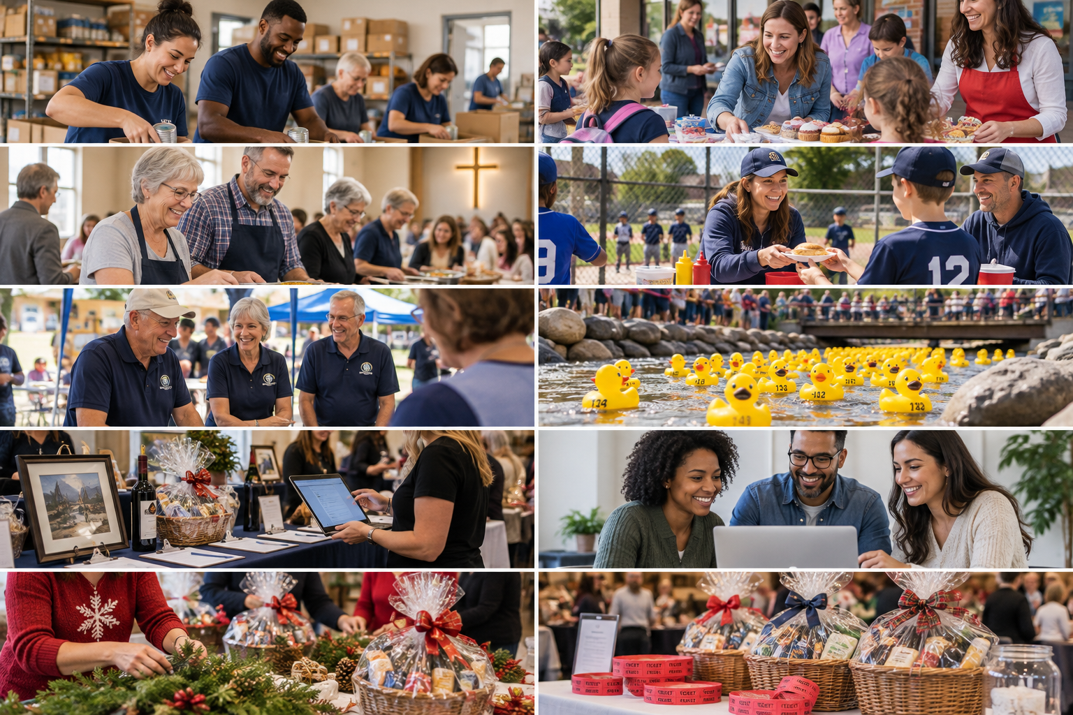 Collection of community fundraising activities and event ideas